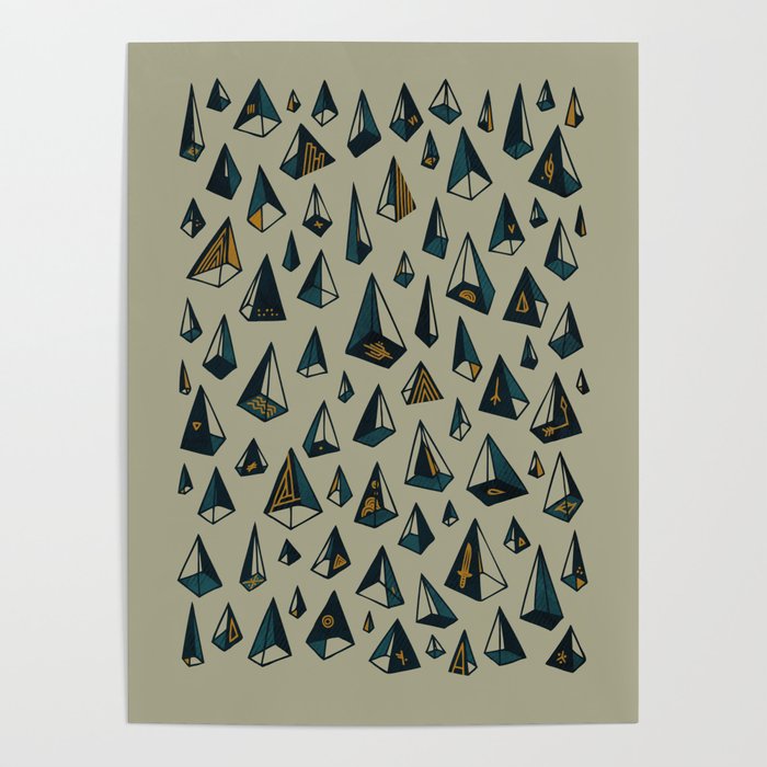 Triangles Are My Favorite Shape Poster by Hector Mansilla Society6