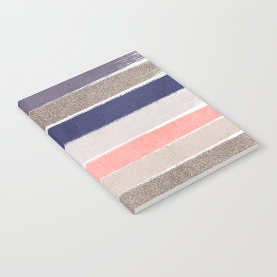 Sofie - Modern watercolor abstract painting brushstrokes feminine pop dorm college hipster art pink Notebook