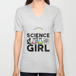 Science Girl V Neck T Shirt
