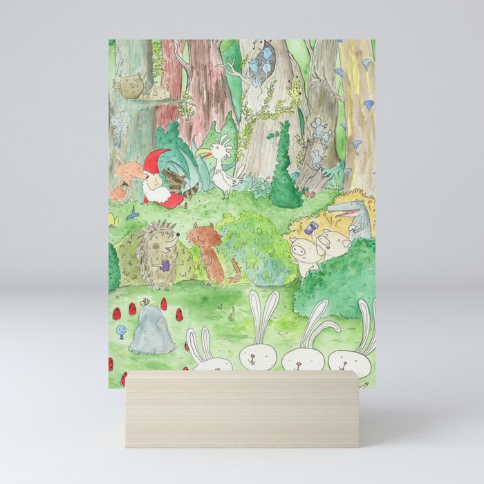 Forest Critters Mini Art Print