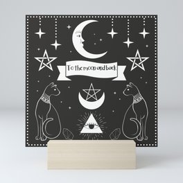 To The Moon And Back With Your Cats Mini Art Print