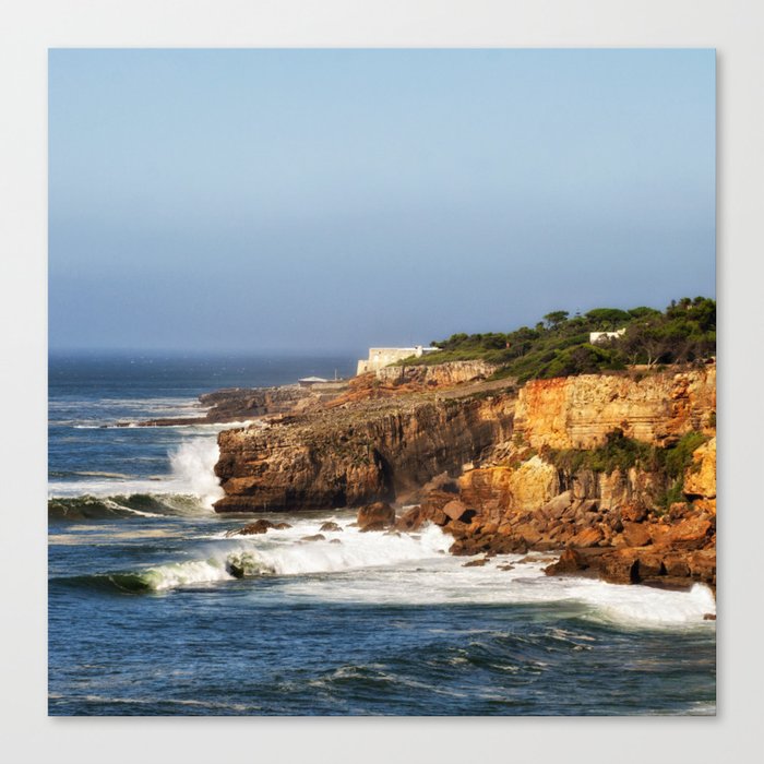 South Africa Photography - Strong Waves Hitting The Coastline Canvas Print