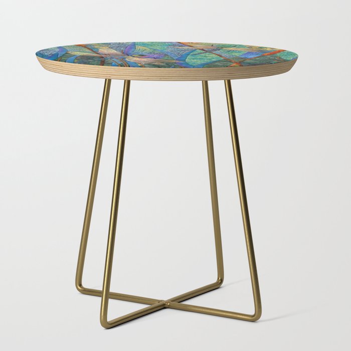 Colorful Dragonflies Side Table