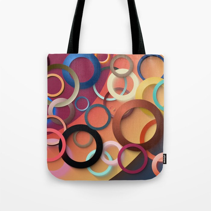 Multi Colored Rings Tote Bag