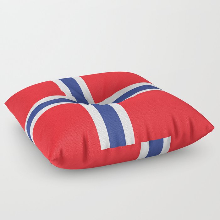 Norway Flag Print Norwegian Country Pride Patriotic Pattern Floor Pillow