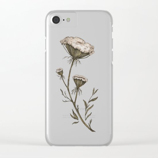 Queen Anne's Lace Clear iPhone Case