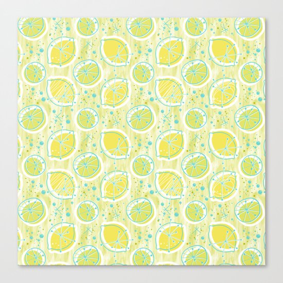 Atomic Lemonade_Green and Cerulean Canvas Print