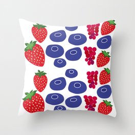 Fresh berries Throw Pillow