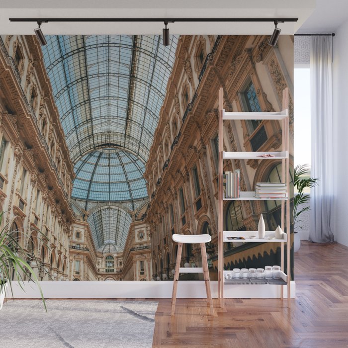 Galleria Vittorio Emanuele, Milan Dome, Gallery Milan, Shopping Mall Milan, Milano Italy, Famous Landmark Italy Print Wall Mural