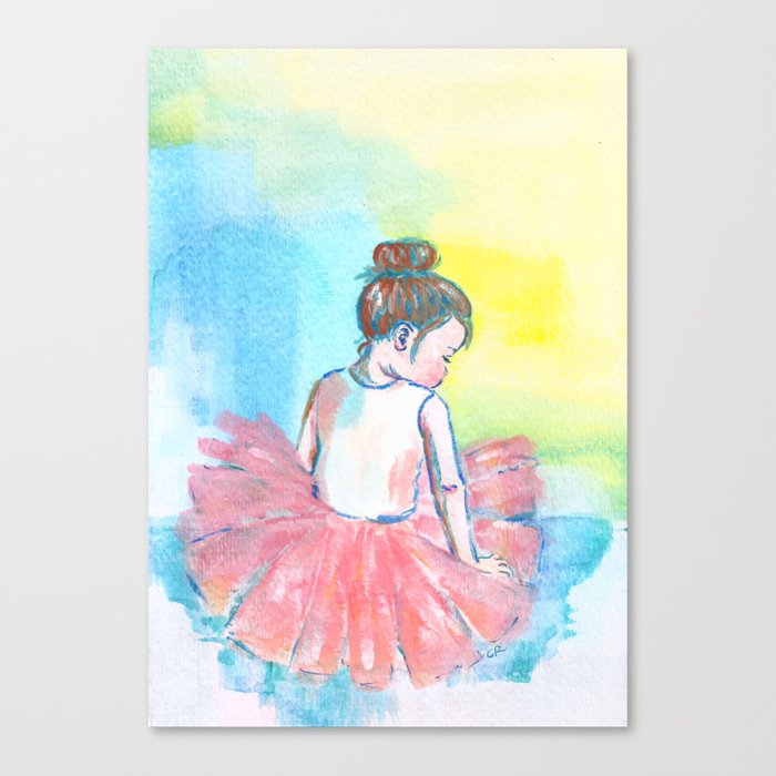 Little Girl Ballerina Painting Canvas Print By Imagodeinurserydecor Society6