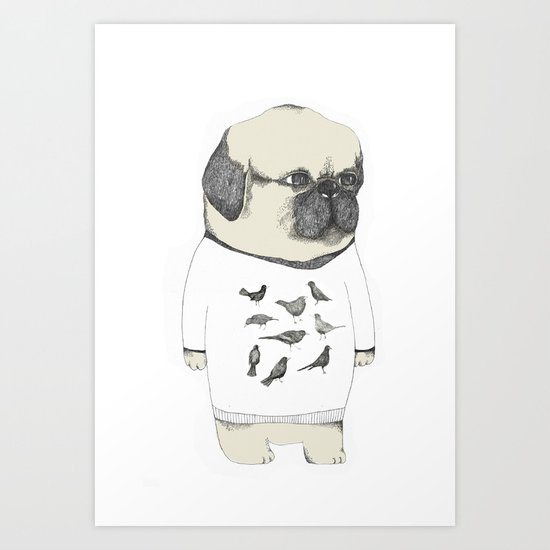 kinotto pug Art Print