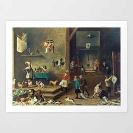 The Kitchen by David Teniers the Younger Art Print