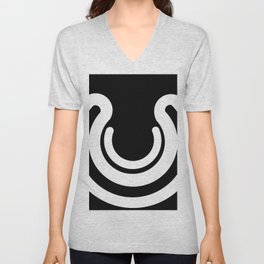 Black and white 90s inspired  V Neck T Shirt