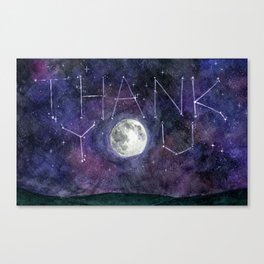 Thank You in the Stars Canvas Print