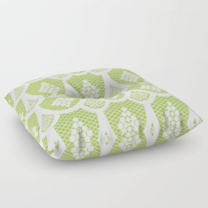 Palm Springs Poolside Retro Green Lace Floor Pillow