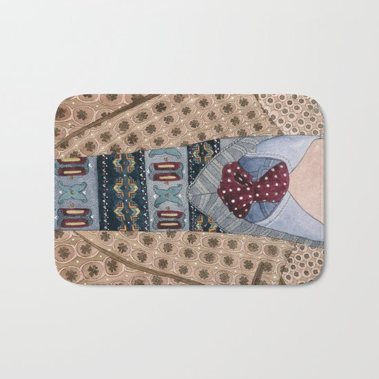 Pattern Dapperness Bath Mat