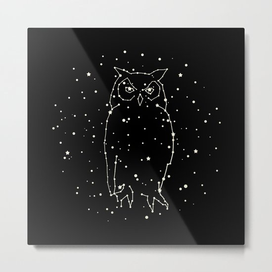 Owl Constellation Metal Print