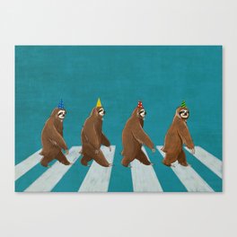 Sloth the Abbey Road Canvas Print