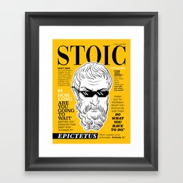 Stoic. Epictetus Framed Art Print