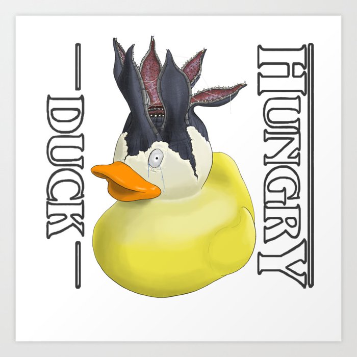Hungry Duck Art Print