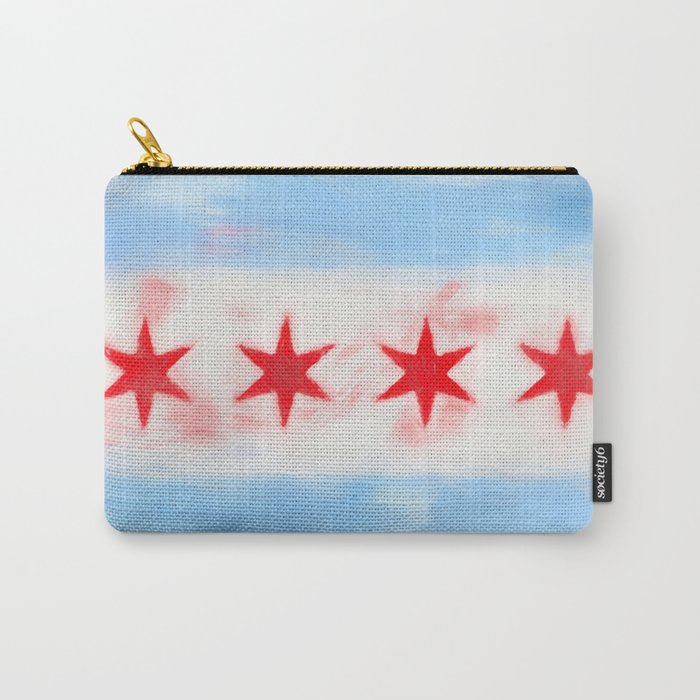 Chicago Flag Reworked No. 8, Series 6 Carry-All Pouch