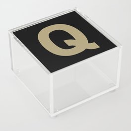 Letter Q (Sand & Black) Acrylic Box