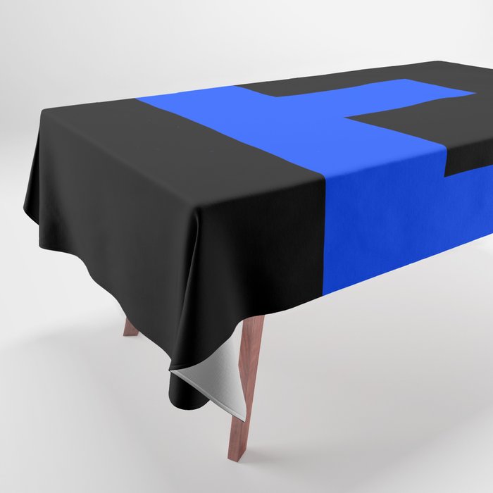 Letter E (Blue & Black) Tablecloth