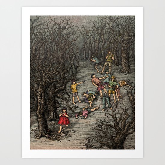 The girl Piper Art Print
