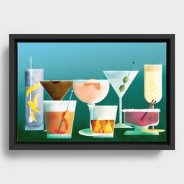 Cocktail Hour Framed Canvas