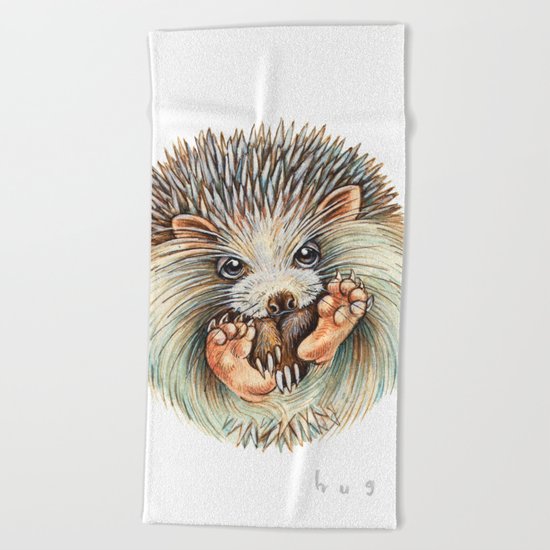 Hedgehog ball Beach Towel