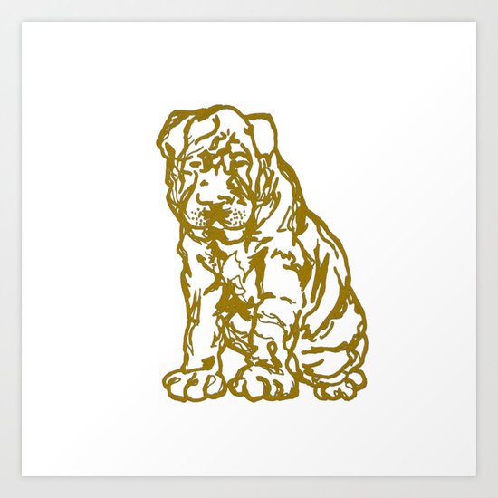 Chinese Shar Pei Art Print