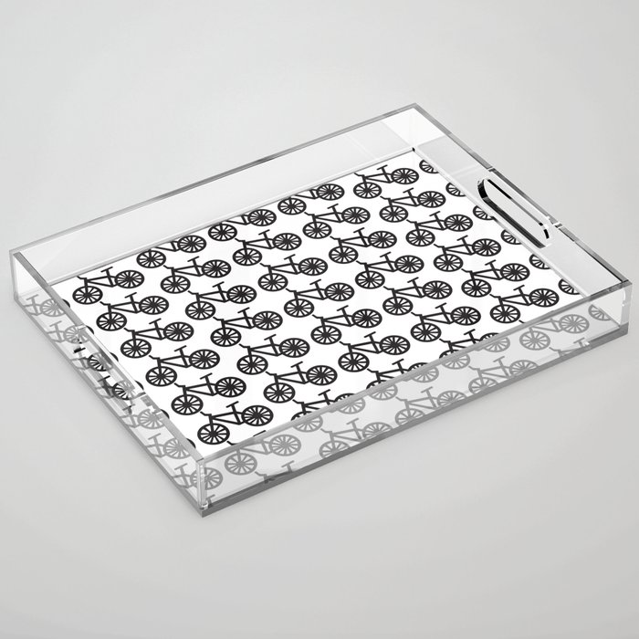 Bicycle Lover Cyclist Print Pattern Acrylic Tray