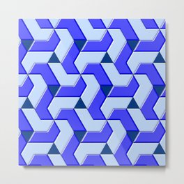 Geometrix XX Metal Print | Modern, Abstract, Tessellation, Triangular, Contemporary, Angles, Matrix, Bends, Pattern, Geometrical 