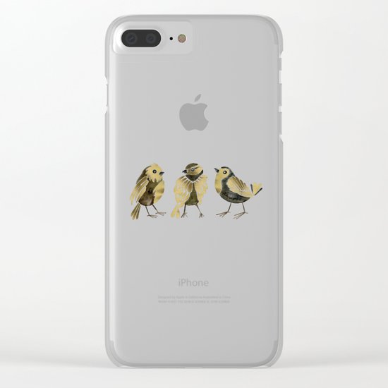 24-Karat Goldfinches Clear iPhone Case