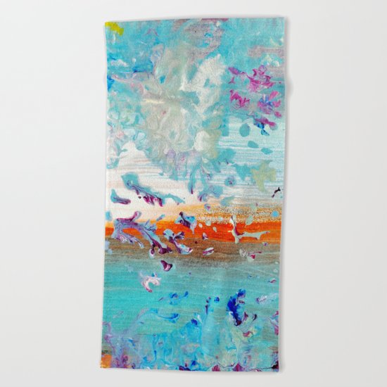 color splash #3 Beach Towel