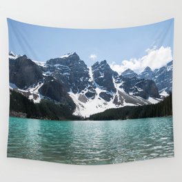 Landscape Lake Moraine Mountains Wall Tapestry