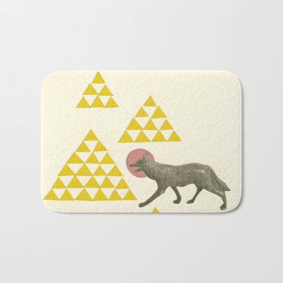 Mountain Wolf Bath Mat