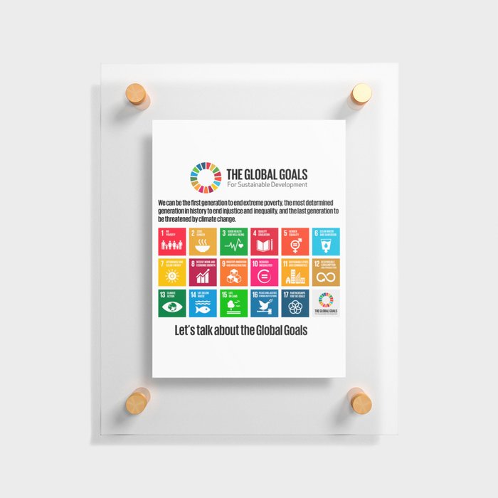 Global Goals Poster Gifts Floating Acrylic Print