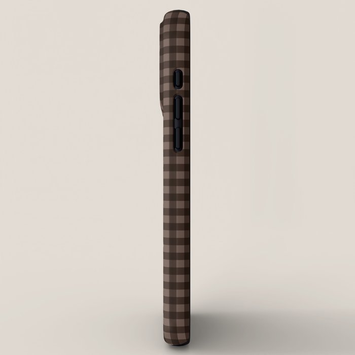 Gingham Plaid Pattern - Earthy Brown