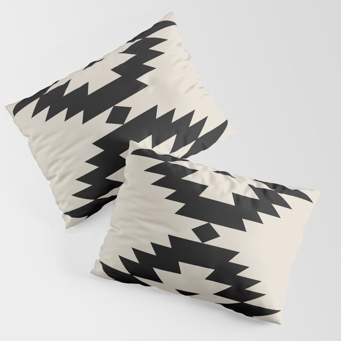 Southwestern Minimalism Black Pillow Sham