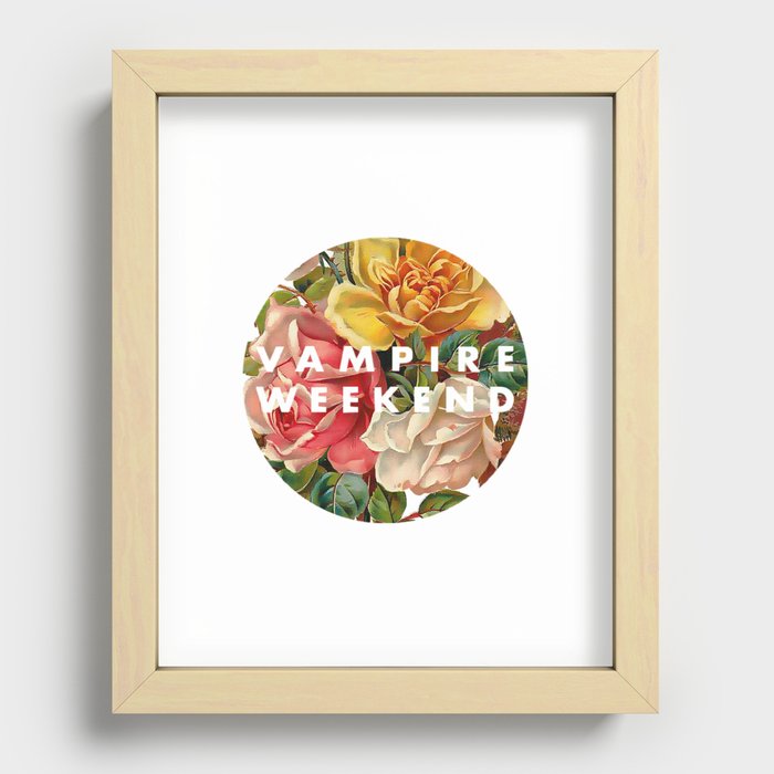 Vampire Weekend vintage flowers Recessed Framed Print