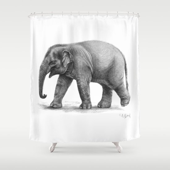 Elephant Baby G092 Shower Curtain