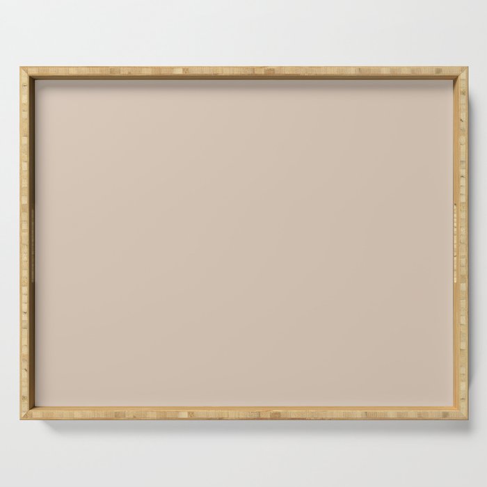 Neutral Beige / Tan Solid Color Pairs Pantone Brazilian Sand 13-1308 TCX - Shades of Orange Hues Serving Tray