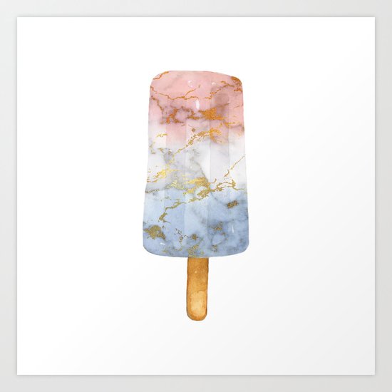 Marble Popsicle Art Print