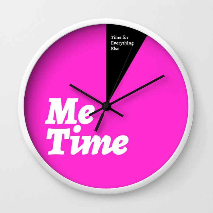 Me Time - Pink Wall Clock