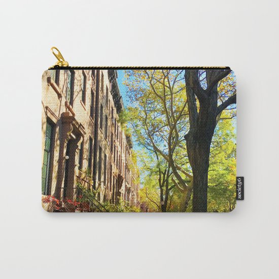 Cobble Hill Brooklyn New York in the Fall, Brownstones Carry-All Pouch