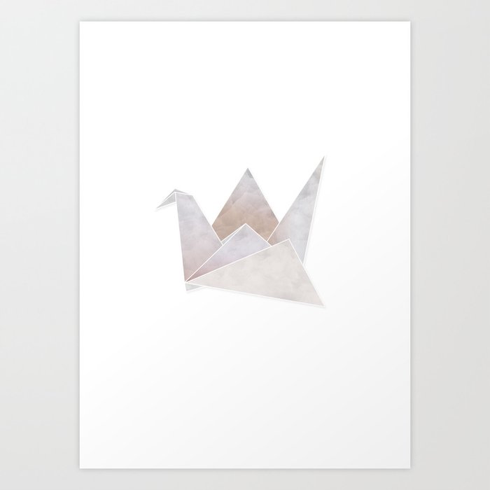 origami crane Art Print