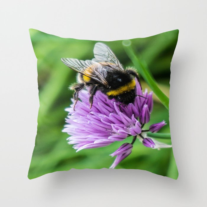 Bee Chive Throw Pillow