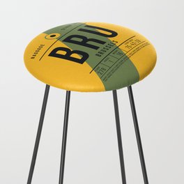 Luggage Tag E - BRU Brussels Belgium Counter Stool