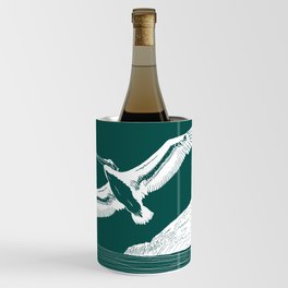 Pelicanza Pelican over Manzanita Beach Wine Chiller